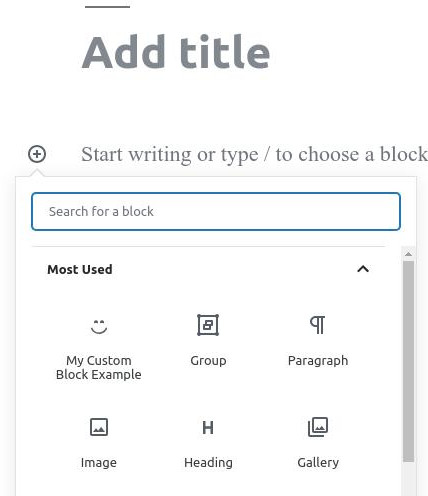 My custom block - added